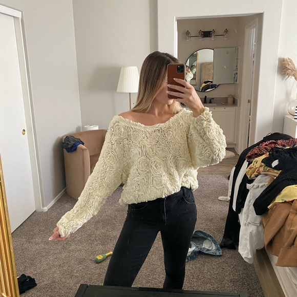 AMERICAN APPAREL VINTAGE OFF SHOULDER TOP ONE SIZE - Picture 5 of 6